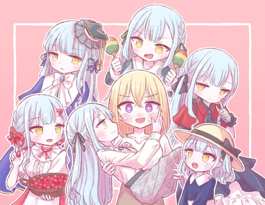 togawa sakiko, misumi uika, and oblivionis (bang dream! and 2 more) drawn by into_loji