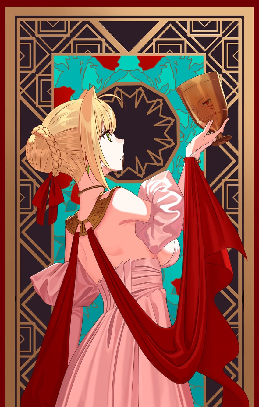 nero claudius and queen draco (fate and 2 more) drawn by fudayasa