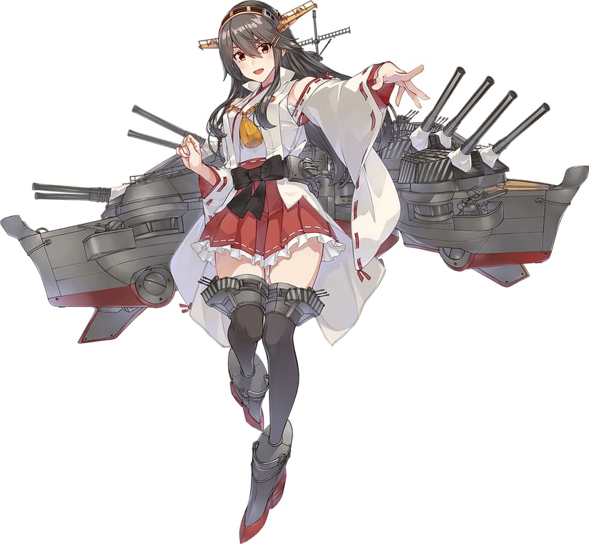 haruna and haruna kai ni (kantai collection) drawn by konishi_(koconatu)