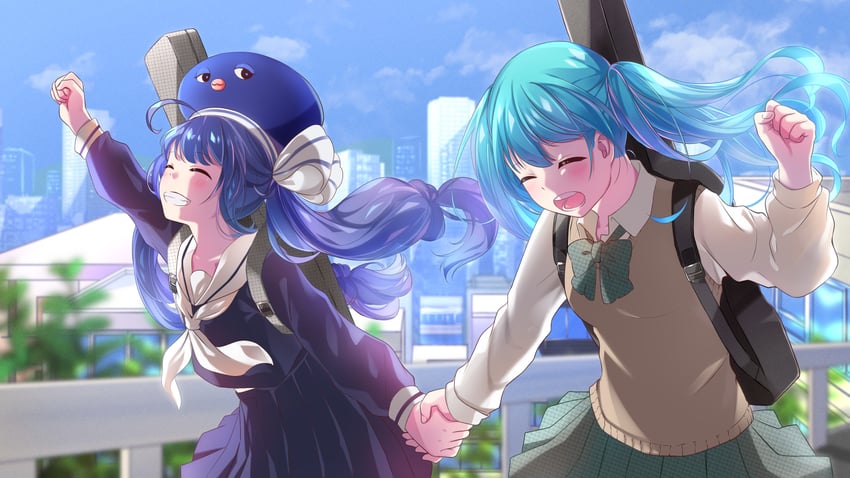 hatsune miku and otomachi una (vocaloid) drawn by sakurada_btt