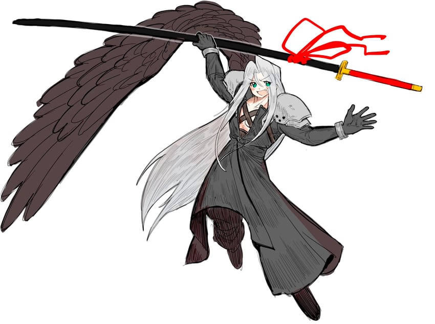 sephiroth (final fantasy and 1 more) drawn by hattouissenbaka