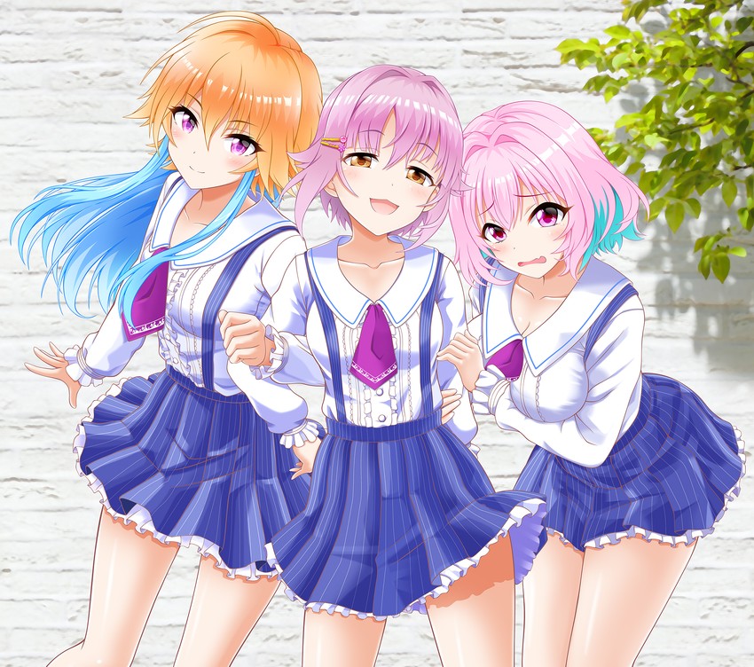 yumemi riamu, koshimizu sachiko, and ninomiya asuka (idolmaster and 2 more) drawn by eva_16-gouki