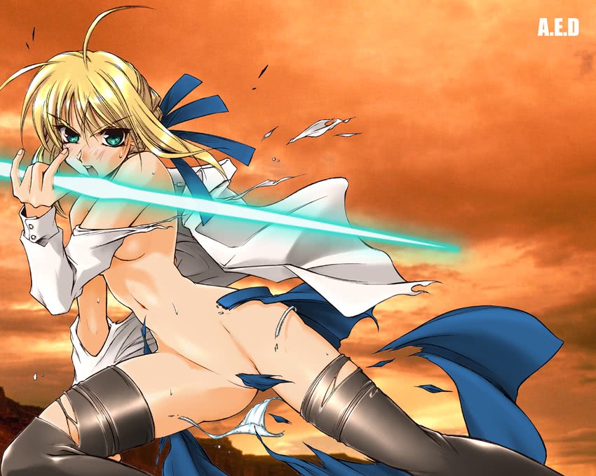 artoria pendragon and saber (fate and 1 more)