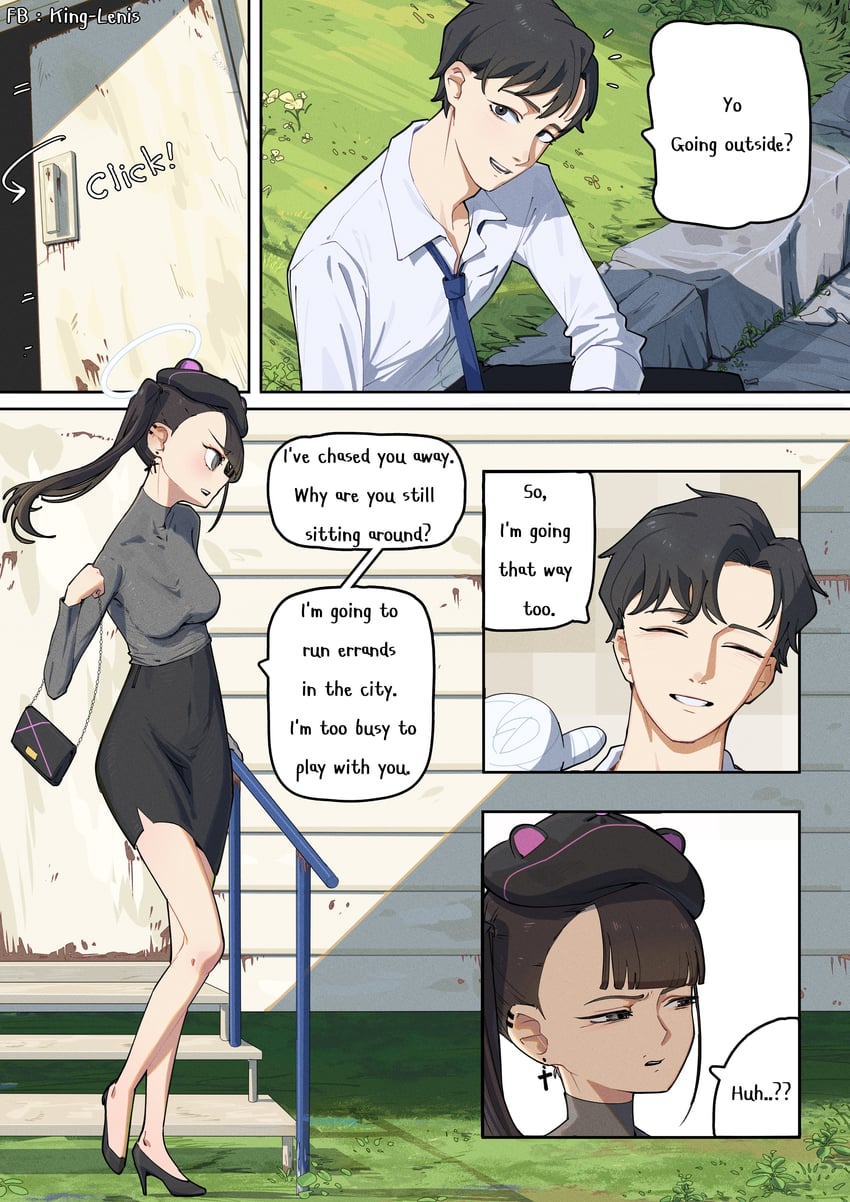 sensei and sukeban (blue archive and 1 more) drawn by king-lenis
