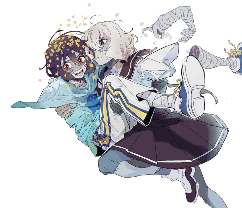konno junko and mizuno ai (zombie land saga) drawn by koyomania