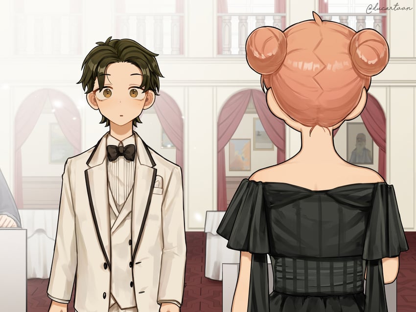 anya and damian desmond (spy x family) drawn by ducartoon