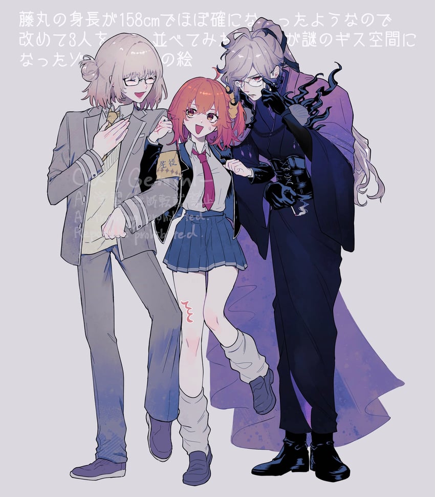 fujimaru ritsuka, oberon, edmond dantes, and the count of monte cristo (fate and 1 more) drawn by ca_(ca_gemini)