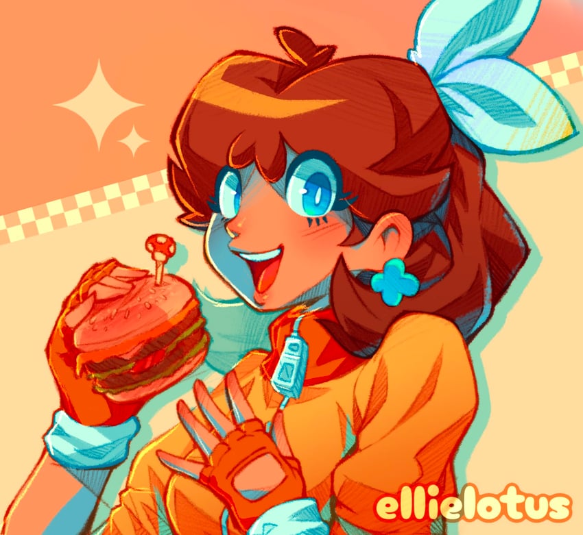 princess daisy (mario and 2 more) drawn by ellie_lotus