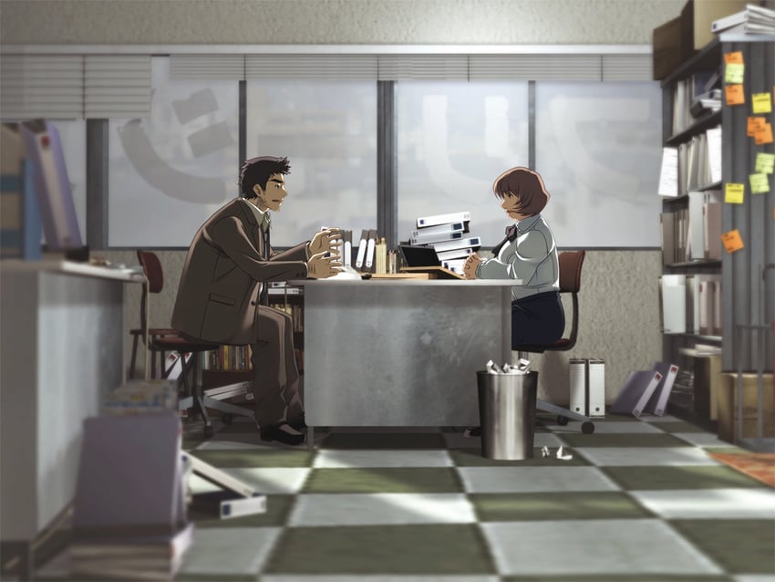 ban yasuji and momose katsuko (chaos;head) drawn by matsuo_yukihiro