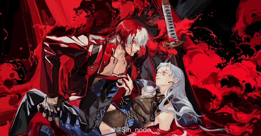 dante and vergil (devil may cry and 1 more) drawn by sin_node