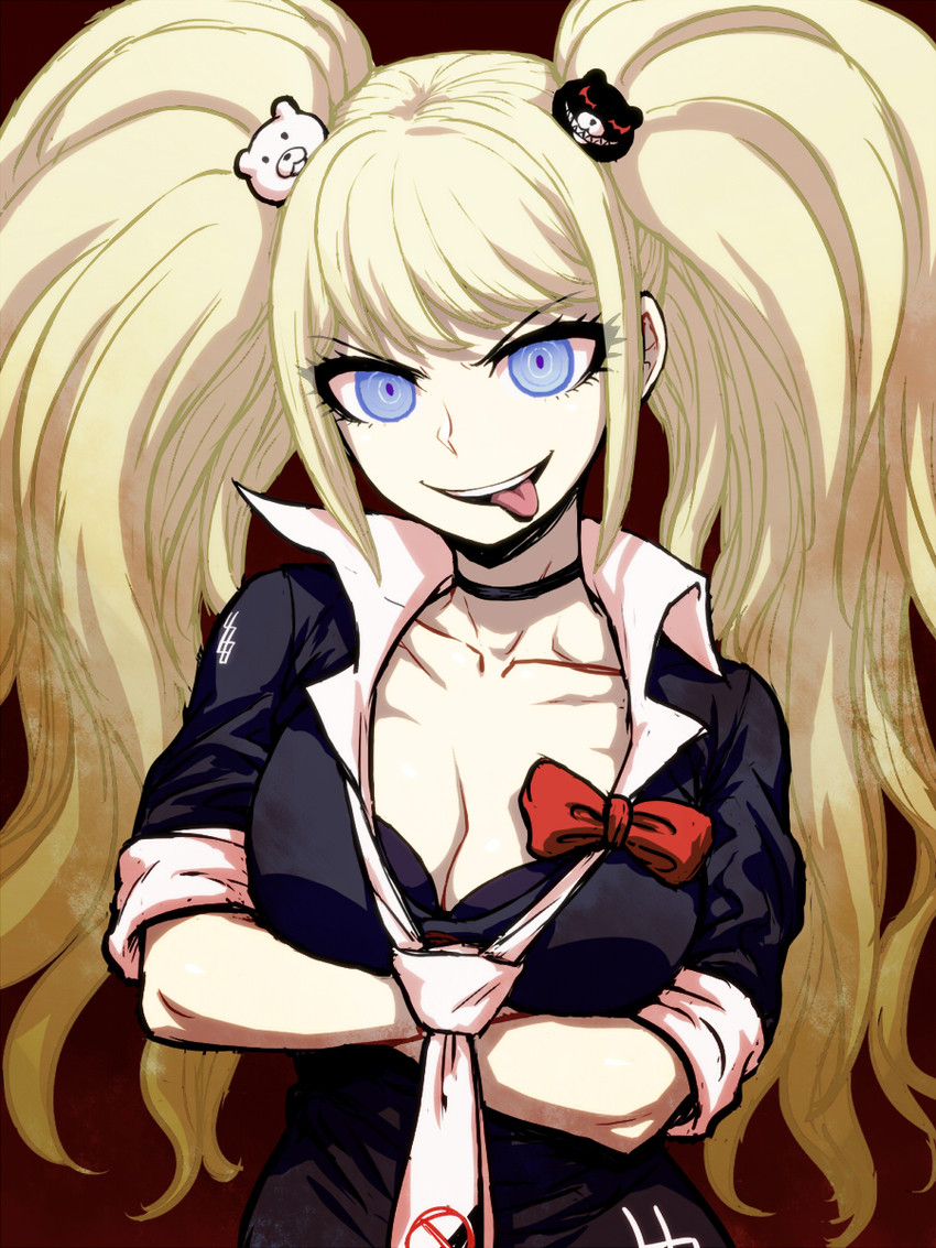 enoshima junko (danganronpa and 1 more) drawn by itou_yuuji
