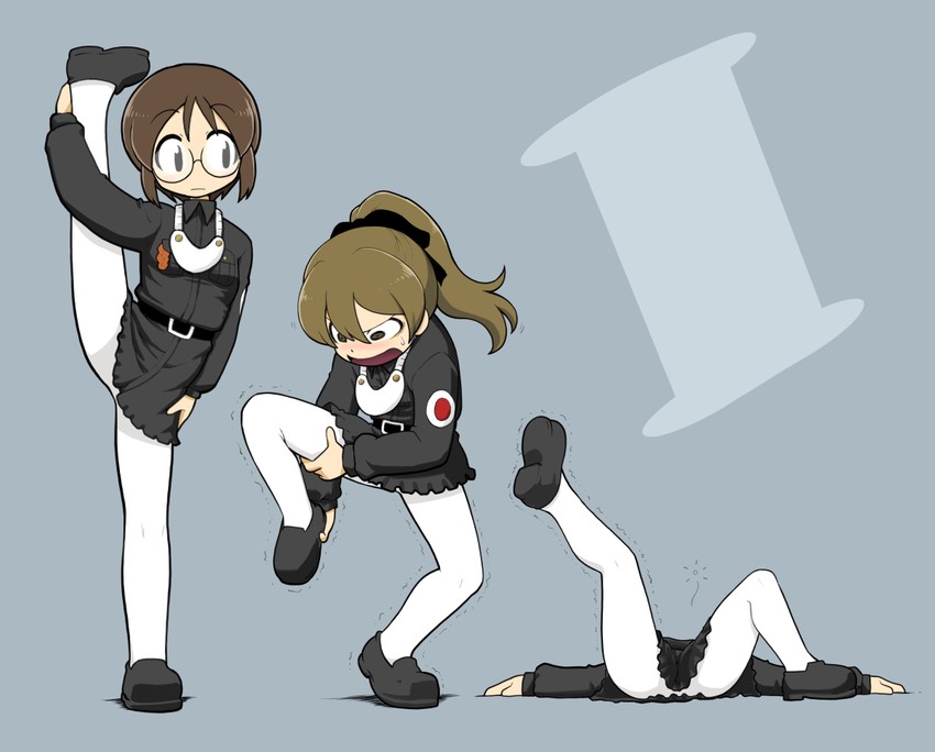 inatomi hibiki, sasagawa kanon, and takashima remi (girls und panzer) drawn by yunji