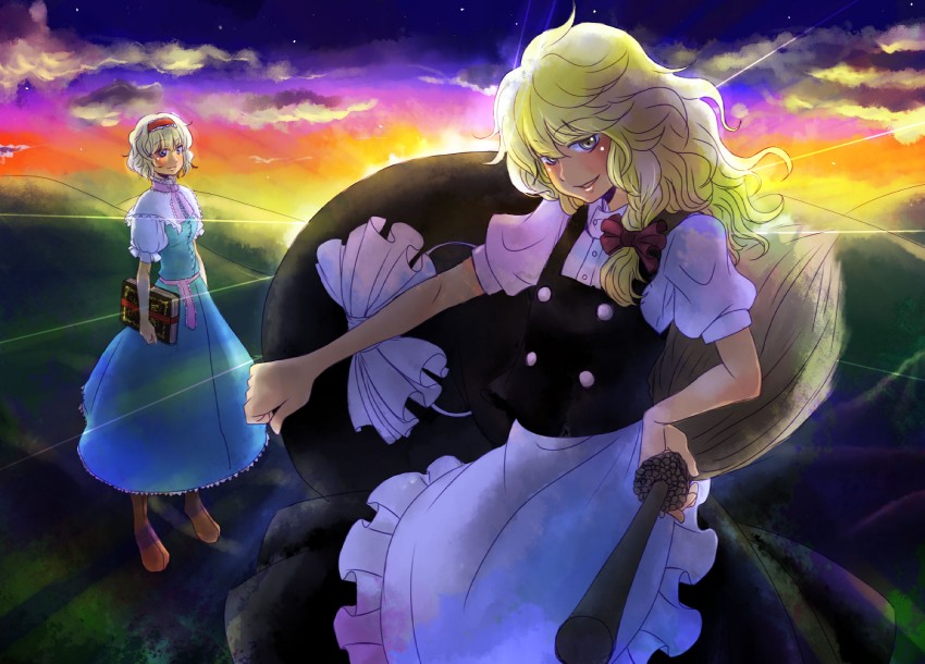 kirisame marisa and alice margatroid (touhou) drawn by sada_noriko