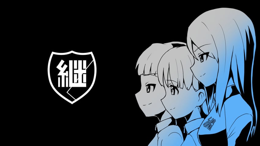 mika, aki, and mikko (girls und panzer) drawn by am_jack