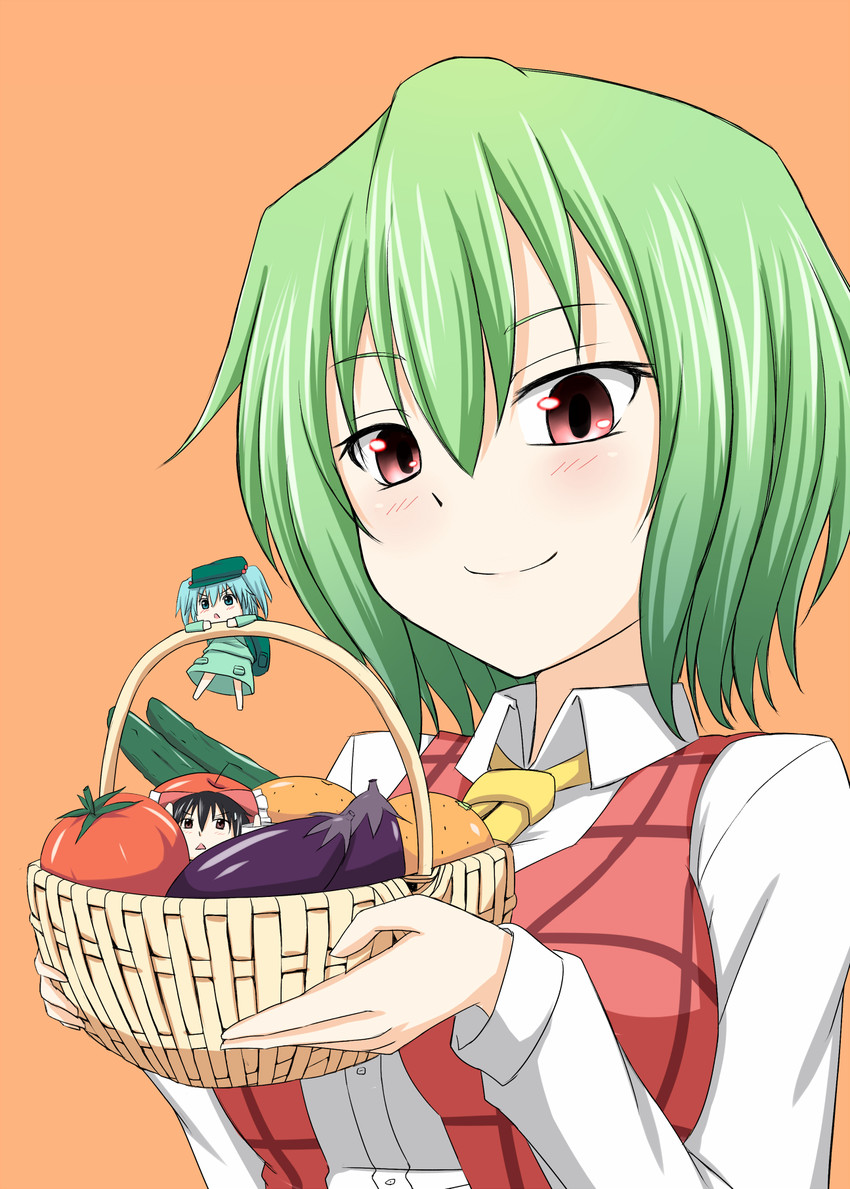 hakurei reimu, kazami yuuka, and kawashiro nitori (touhou) drawn by daba