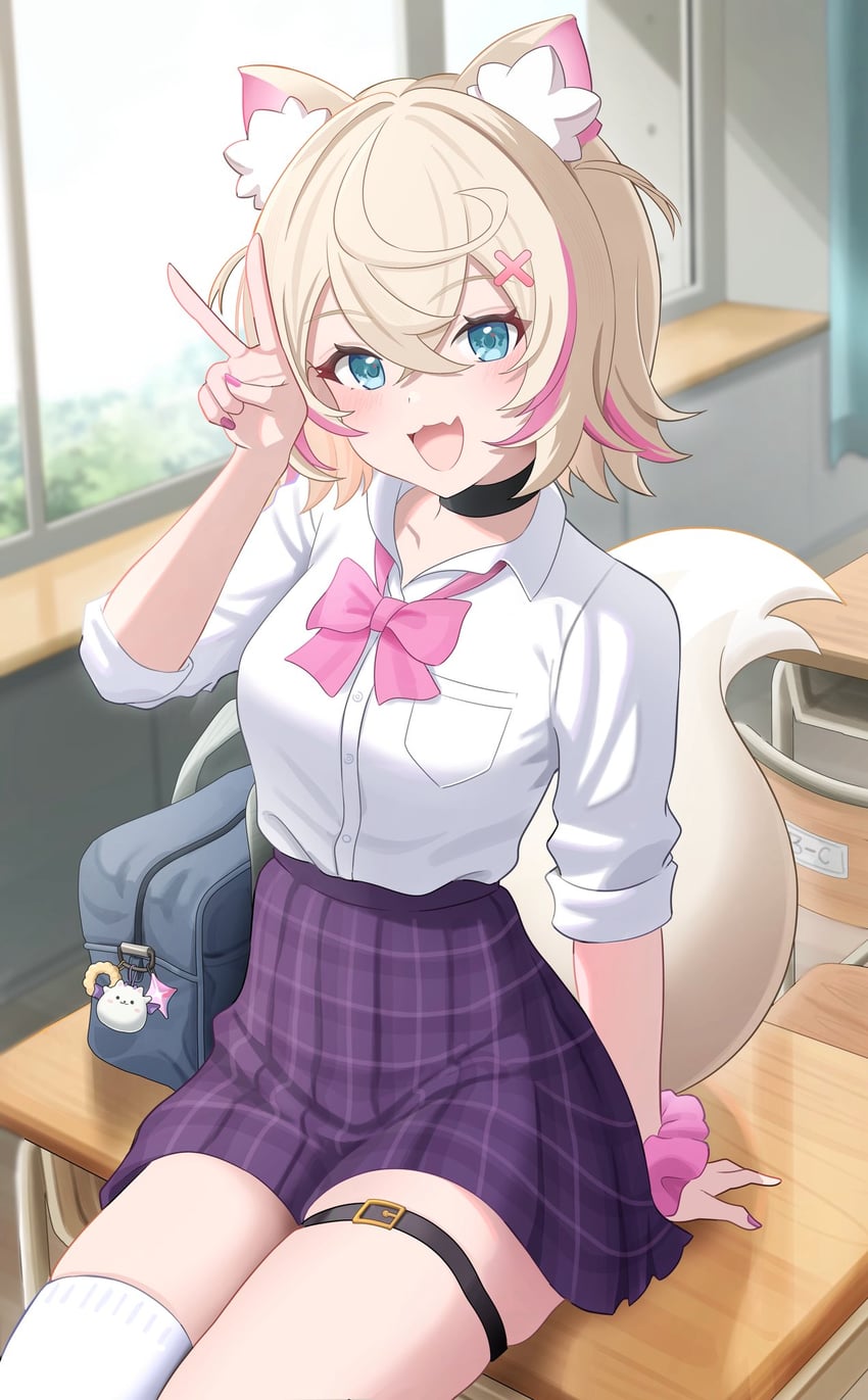 mococo abyssgard and perroccino (hololive and 1 more) drawn by omio
