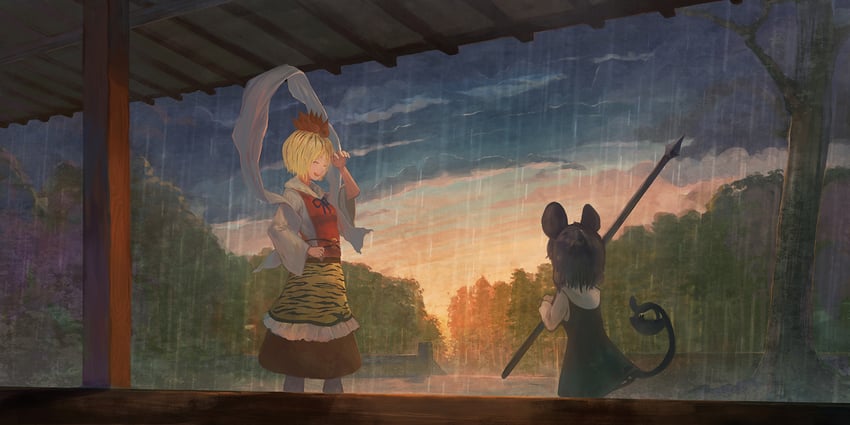 nazrin and toramaru shou (touhou) drawn by matumasima