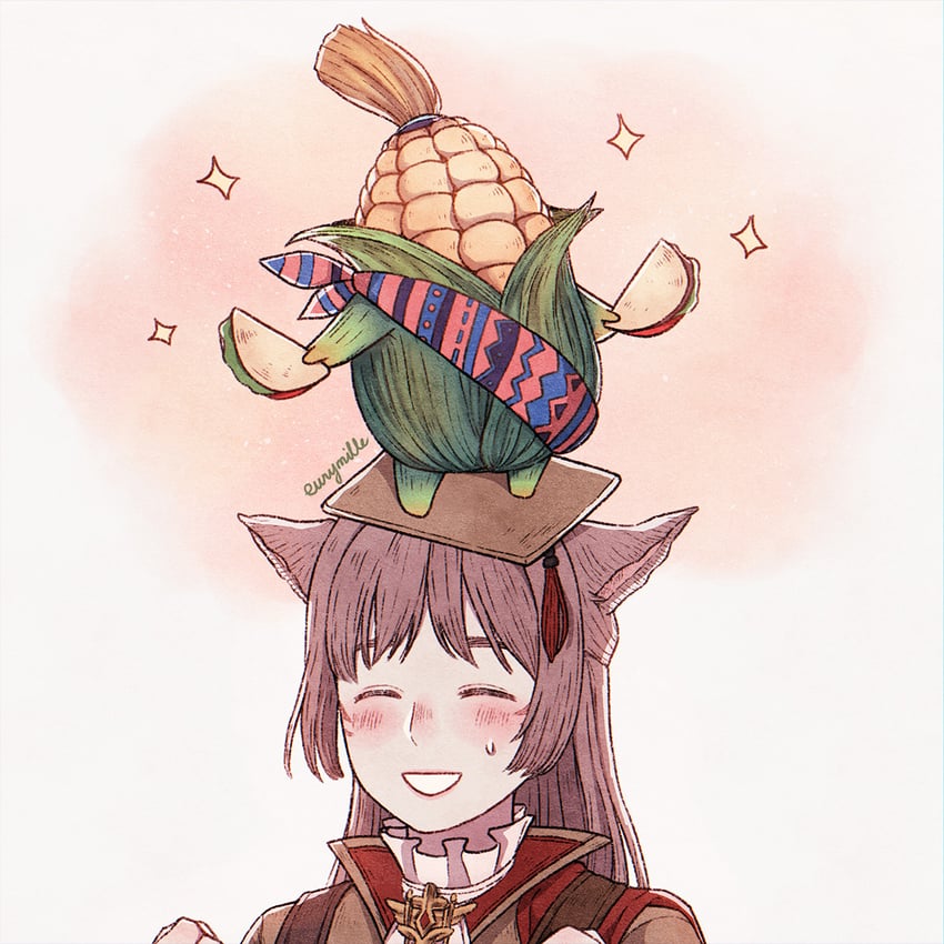 warrior of light and the cornservant (final fantasy and 1 more) drawn by eurymille