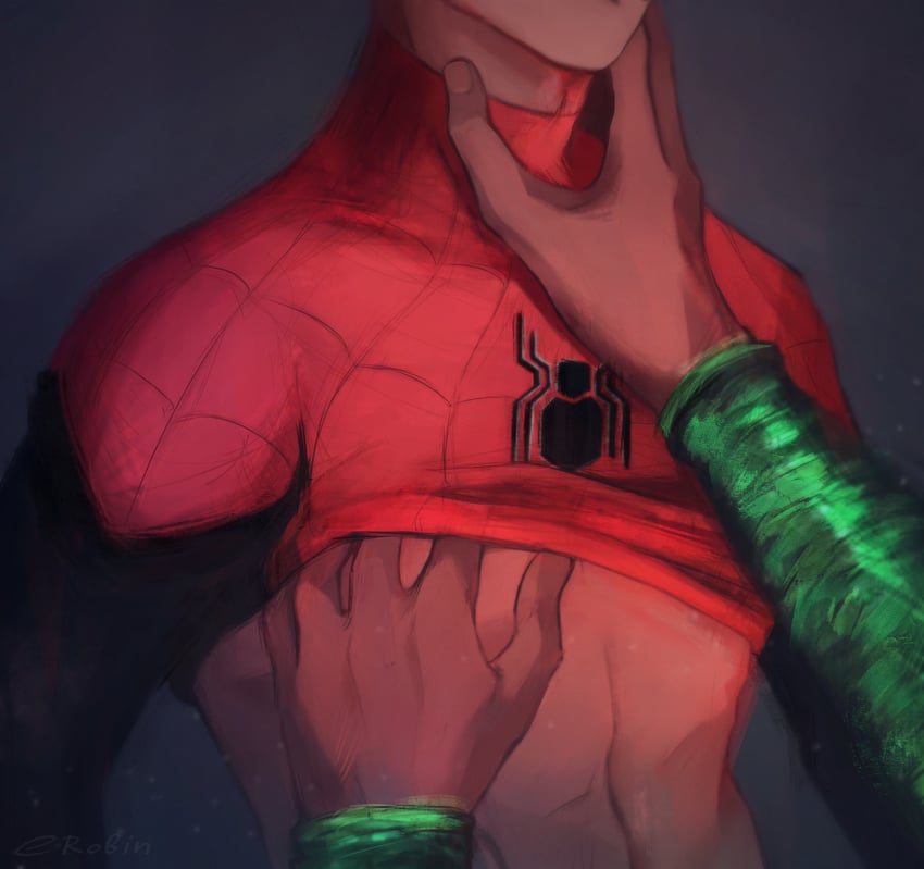spider-man and mysterio (marvel and 1 more) drawn by cute-electrocute