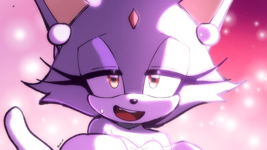 sua and blaze the cat (sonic and 1 more) drawn by kumo_zd