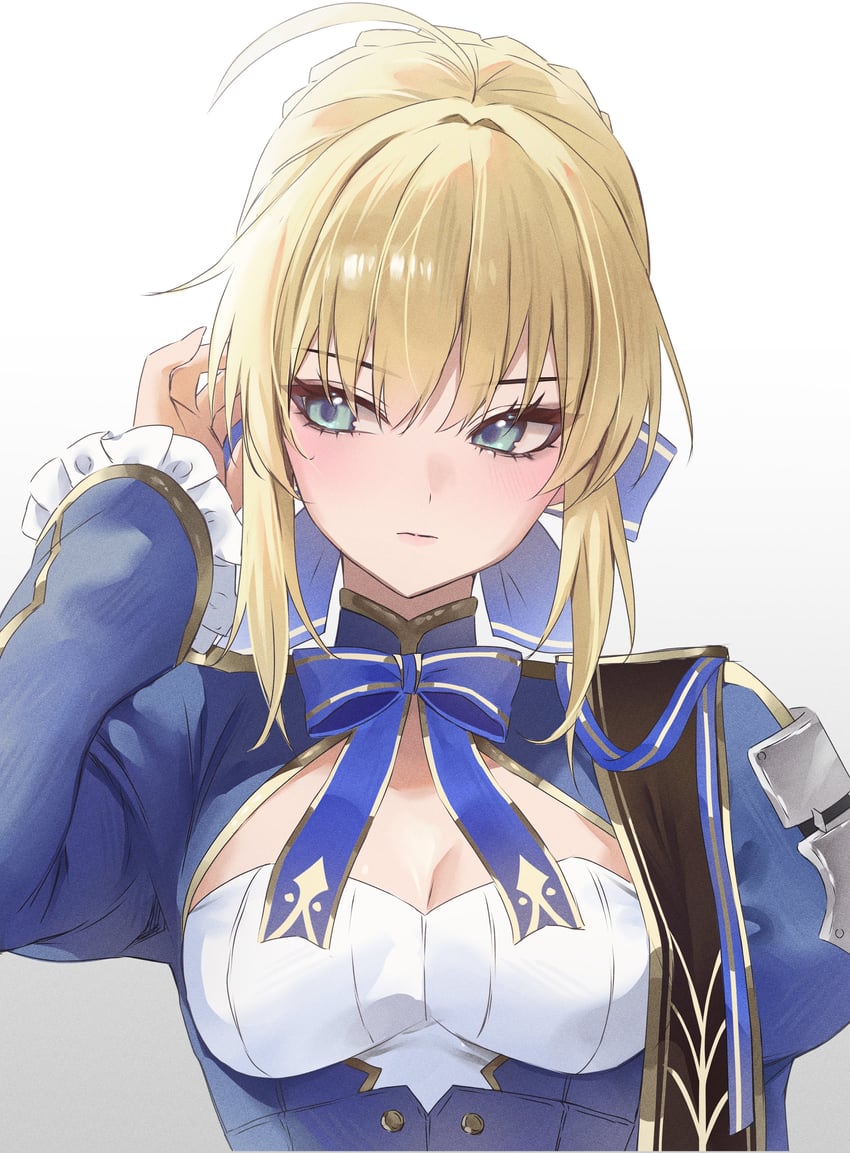 artoria pendragon and saber (fate and 4 more) drawn by vitaminechan