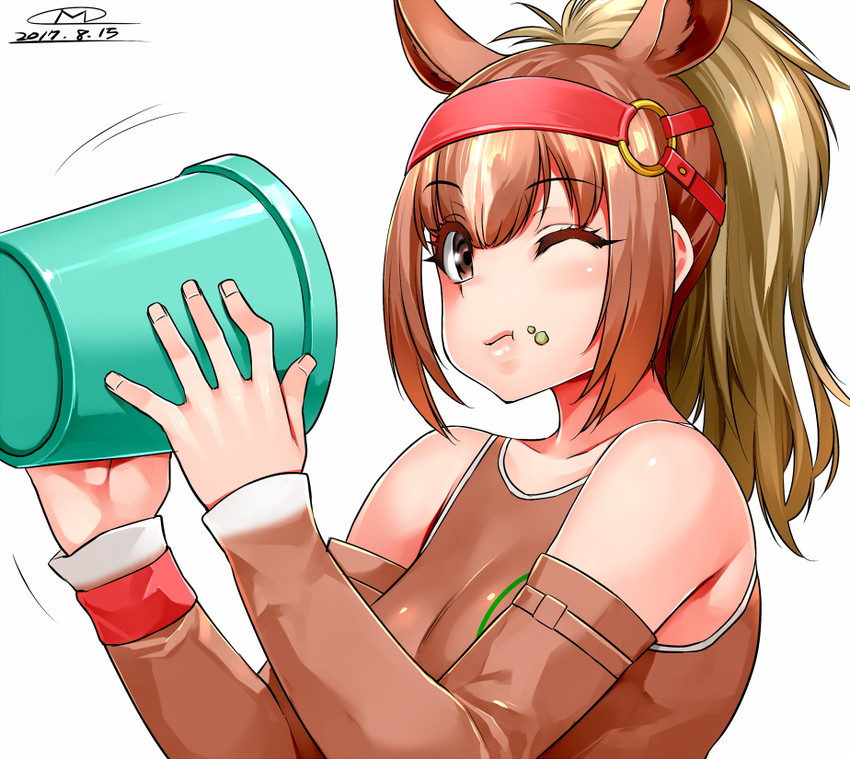 chestnut thoroughbred (kemono friends) drawn by mitsuba_minoru