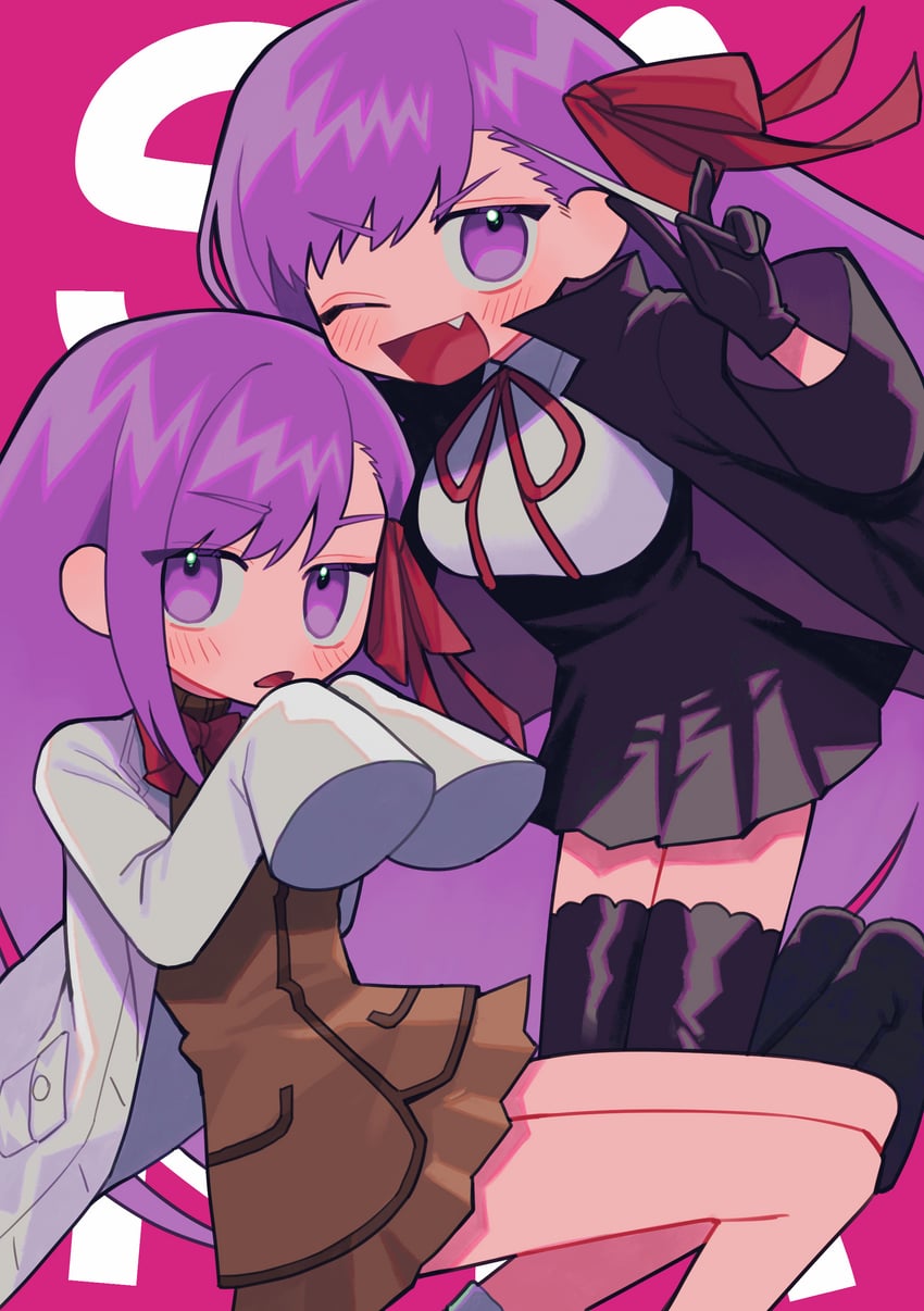 matou sakura and bb (fate and 2 more) drawn by nora_(lyh_b)