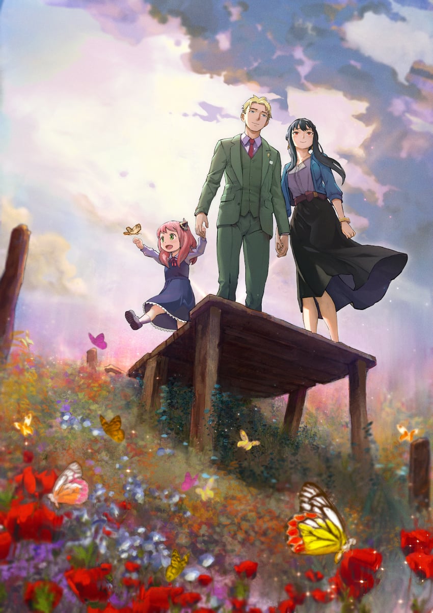 yor briar, anya, and twilight (spy x family) drawn by yugen99