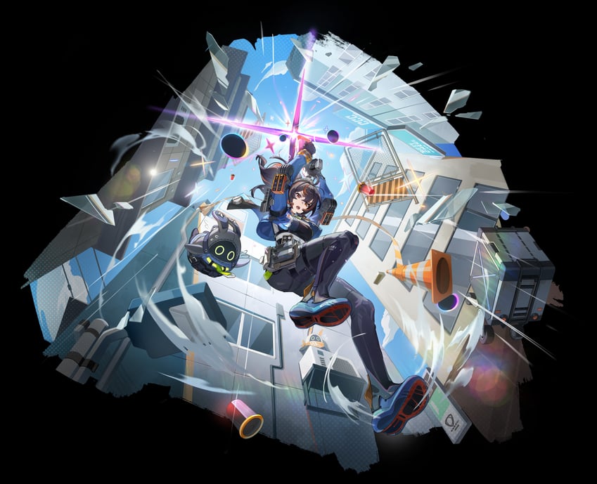 zhu yuan, eous, and securityboo (zenless zone zero) drawn by rx-c