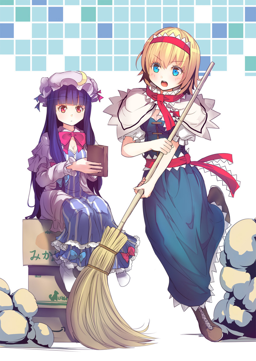 alice margatroid and patchouli knowledge (touhou and 1 more) drawn by culter