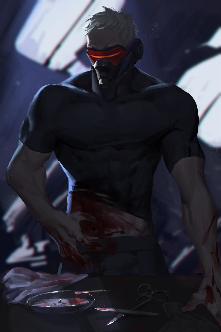 soldier: 76 (overwatch and 1 more) drawn by h_heroro