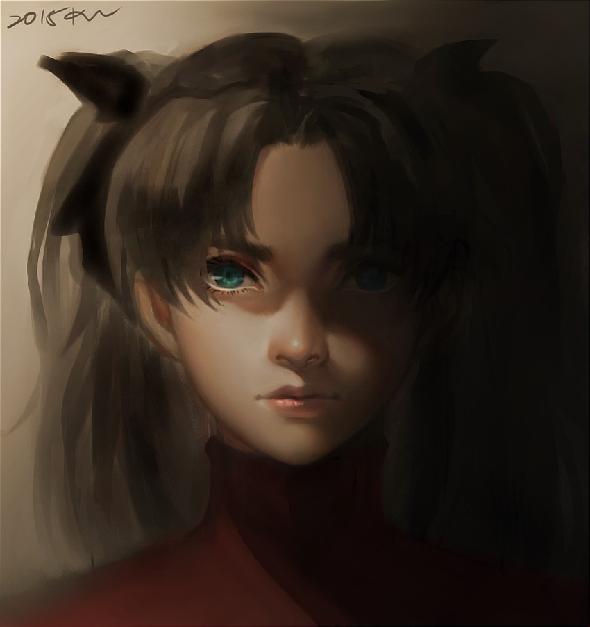 tohsaka rin (fate and 1 more) drawn by k.c