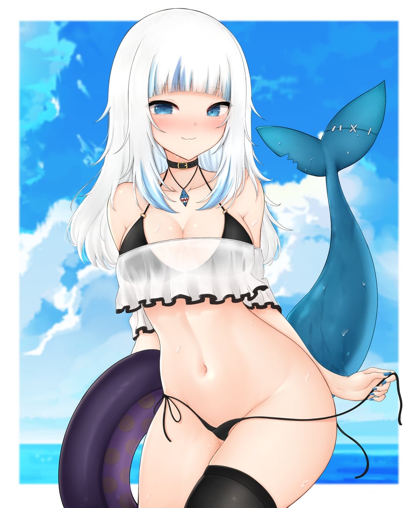 gawr gura (hololive and 1 more) drawn by honon
