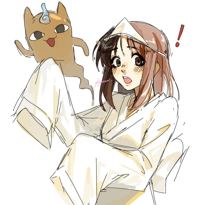 kasuga ayumu and mihama chiyo's father (azumanga daioh) drawn by kyuunn
