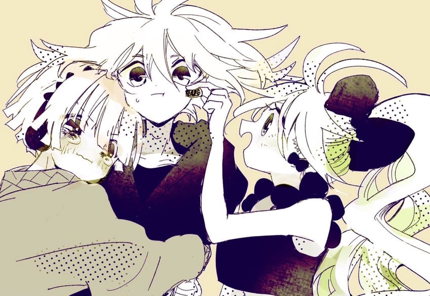 sonoda lucky, otogami mimin, and otogami reijirou (pppppp) drawn by una_(mazinger)