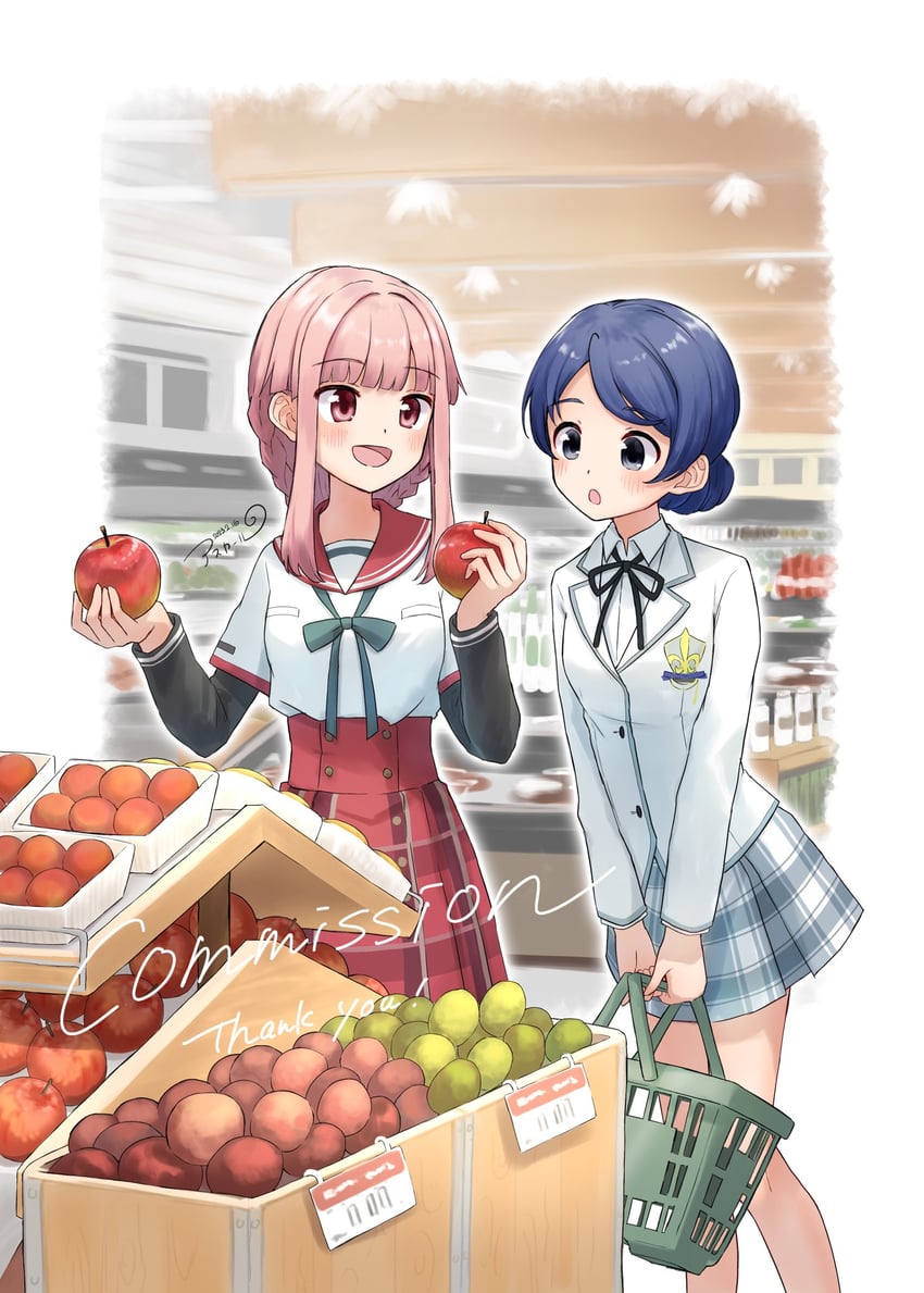 tamaki iroha and melissa de vignolles (mahou shoujo madoka magica and 2 more) drawn by asukaru_(magika_ru)