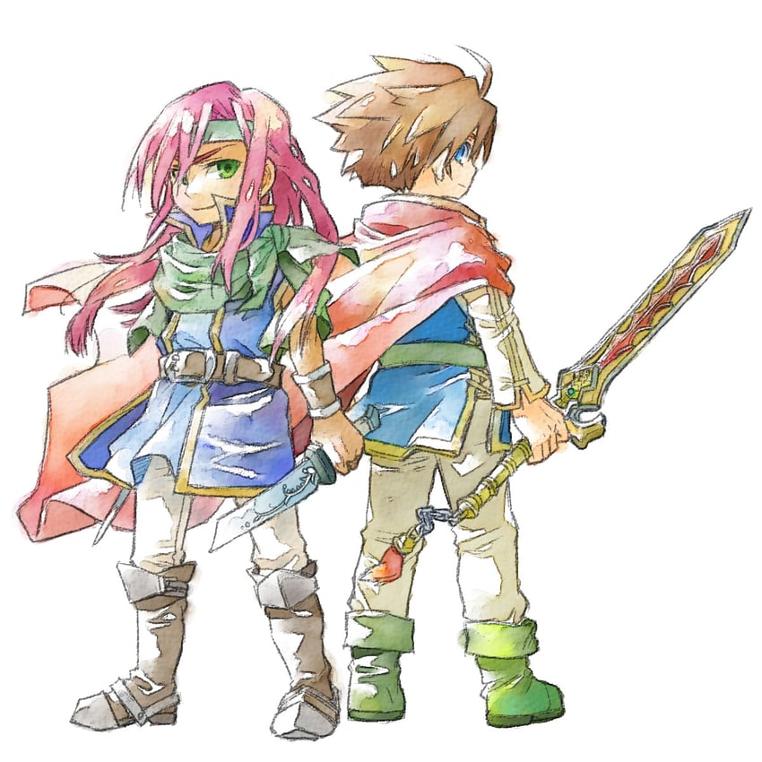 faris scherwiz and bartz klauser (final fantasy and 1 more) drawn by eggru