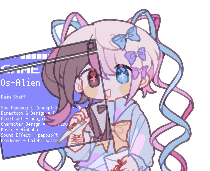 chouzetsusaikawa tenshi-chan and ame-chan (needy girl overdose) drawn by xiao_xin_wei_fu
