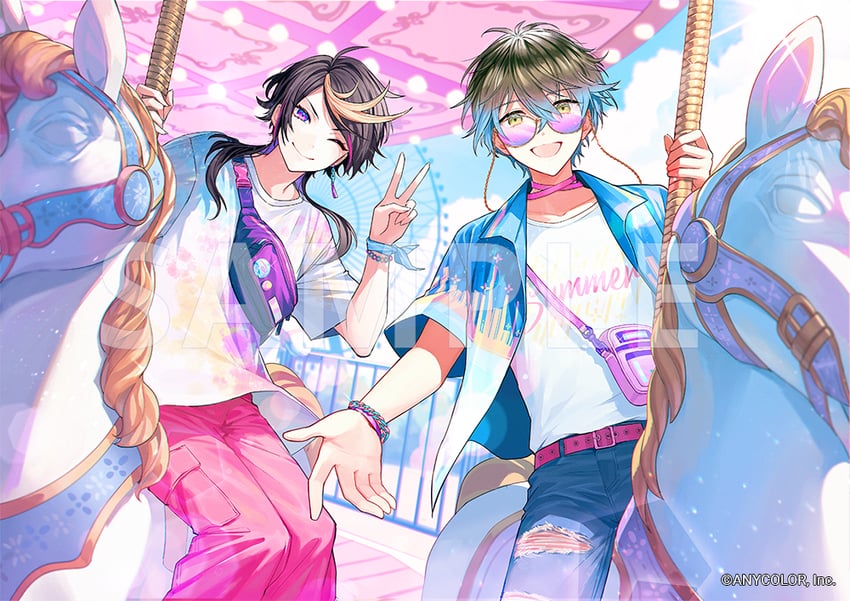 ike eveland and shu yamino (nijisanji and 1 more) drawn by riri_(artist)