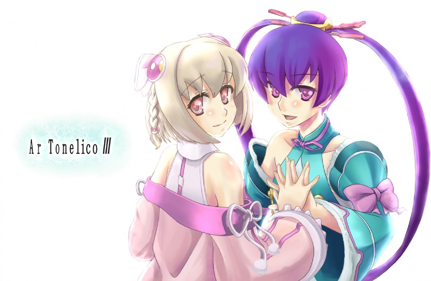 saki and finnel (ar tonelico and 1 more) drawn by tsukeyakiba