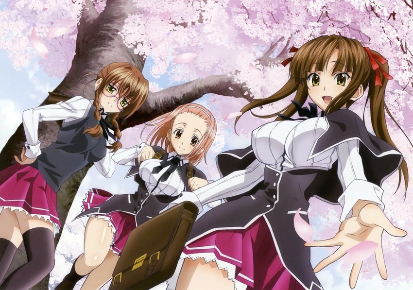 murayama, katase, and kiryuu aika (high school dxd and 1 more) drawn by mishima_hiroji