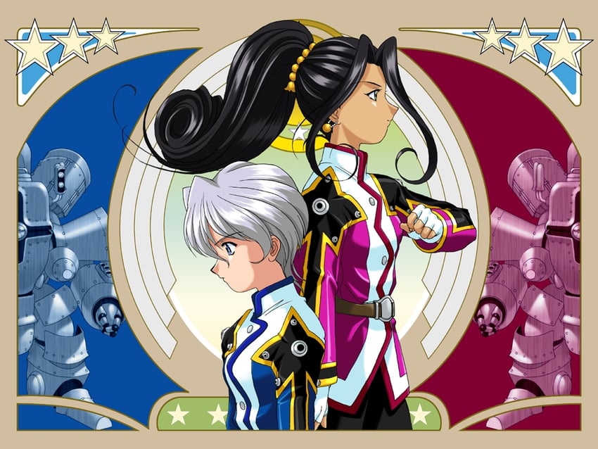 reni milchstrasse, soletta orihime, koubu, and koubu kai (sakura taisen and 1 more) drawn by yamaguchi_yasushi