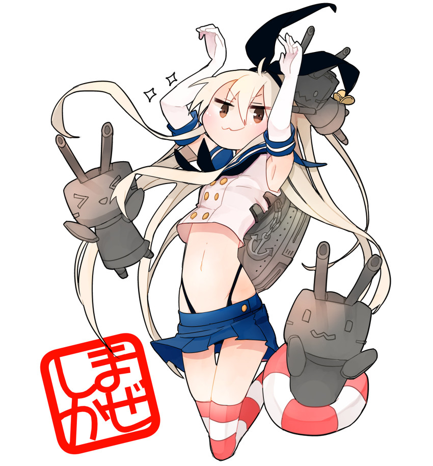 shimakaze and rensouhou-chan (kantai collection) drawn by sakutoko