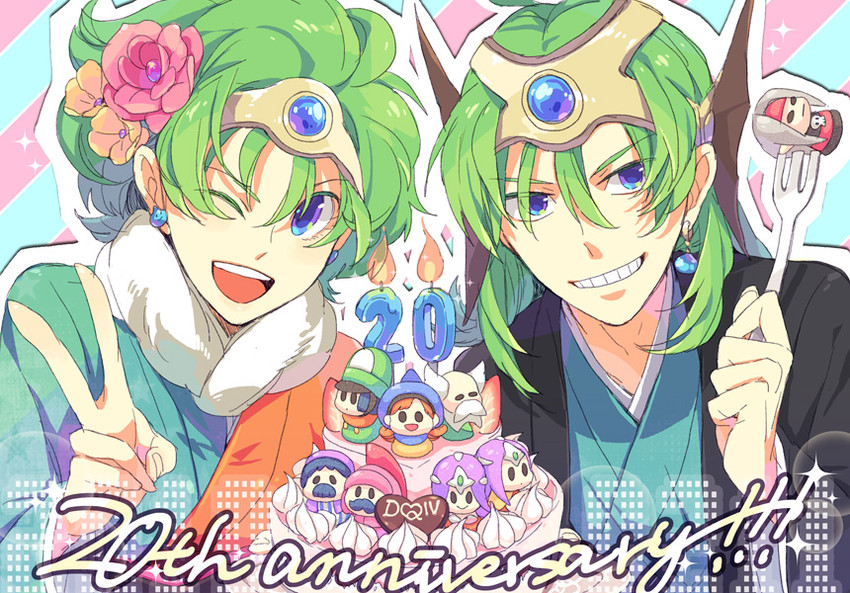 slime, manya, alena, minea, hero, and 5 more (dragon quest and 1 more) drawn by ebira