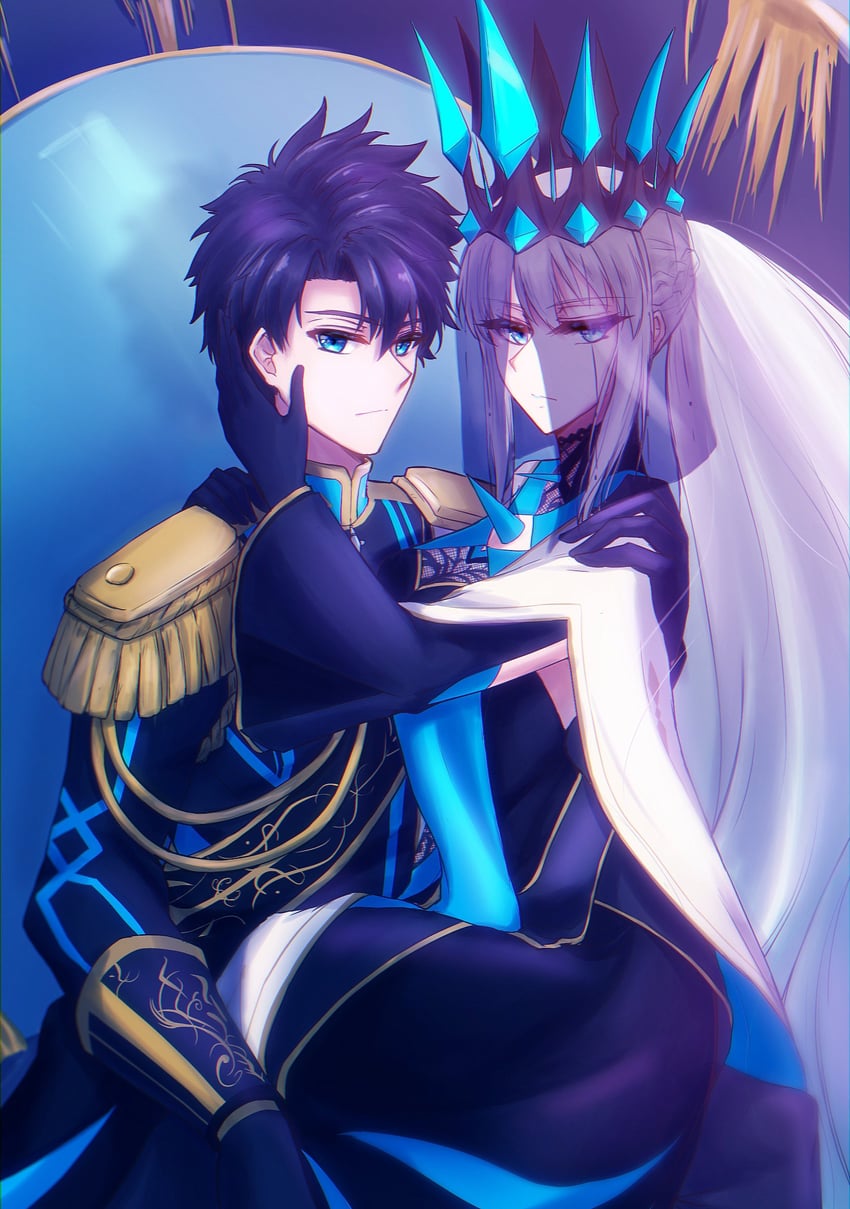fujimaru ritsuka and morgan le fay (fate and 1 more) drawn by ringozuki