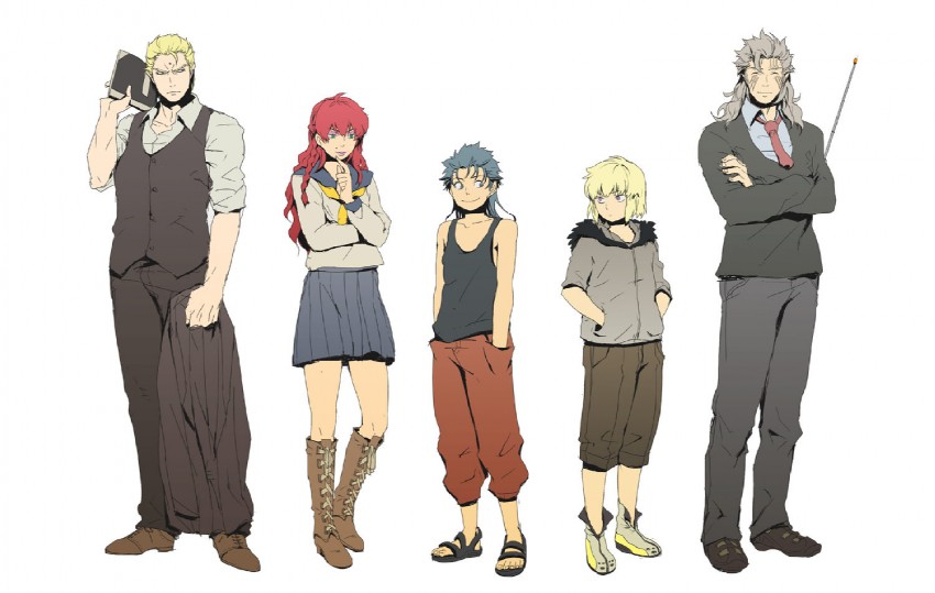 rei, souther, shin, yuda, and shu (hokuto no ken) drawn by gesuidou_(hephaestus1214)