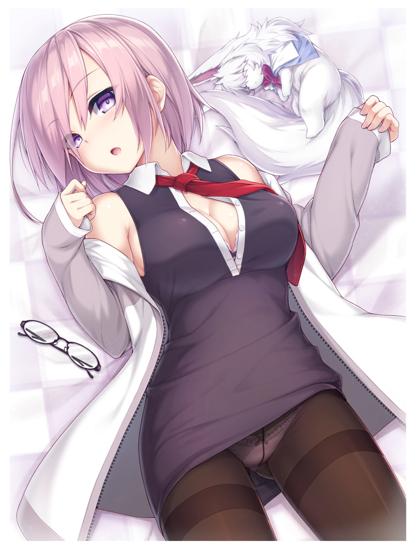 mash kyrielight and fou (fate and 1 more) drawn by nullken