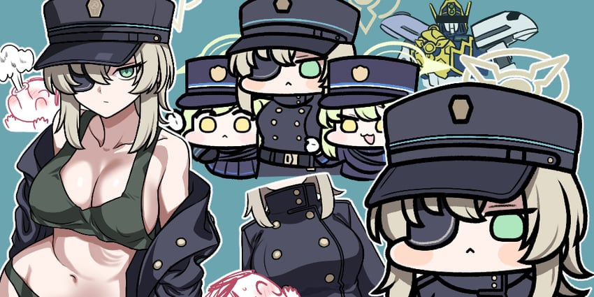 sensei, doodle sensei, hikari, nozomi, suou, and 1 more (blue archive and 2 more) drawn by jazz_jack