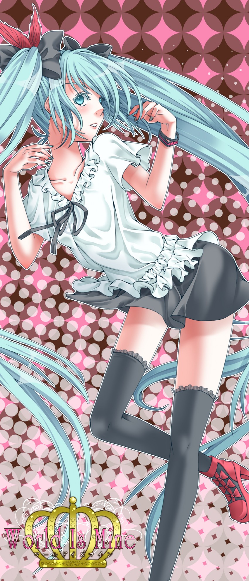 hatsune miku (vocaloid and 1 more) drawn by showko