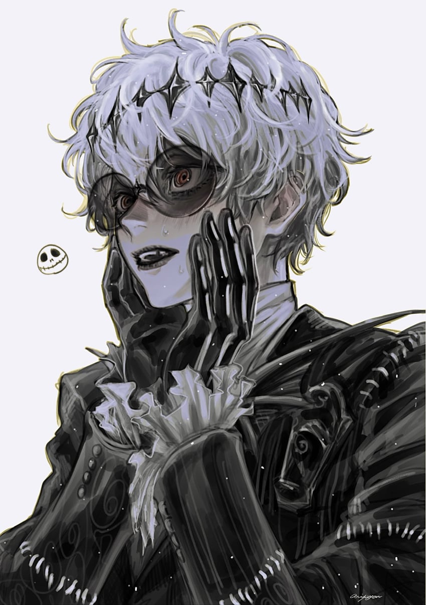 skully j. graves and jack skellington (twisted wonderland and 1 more) drawn by aripyon